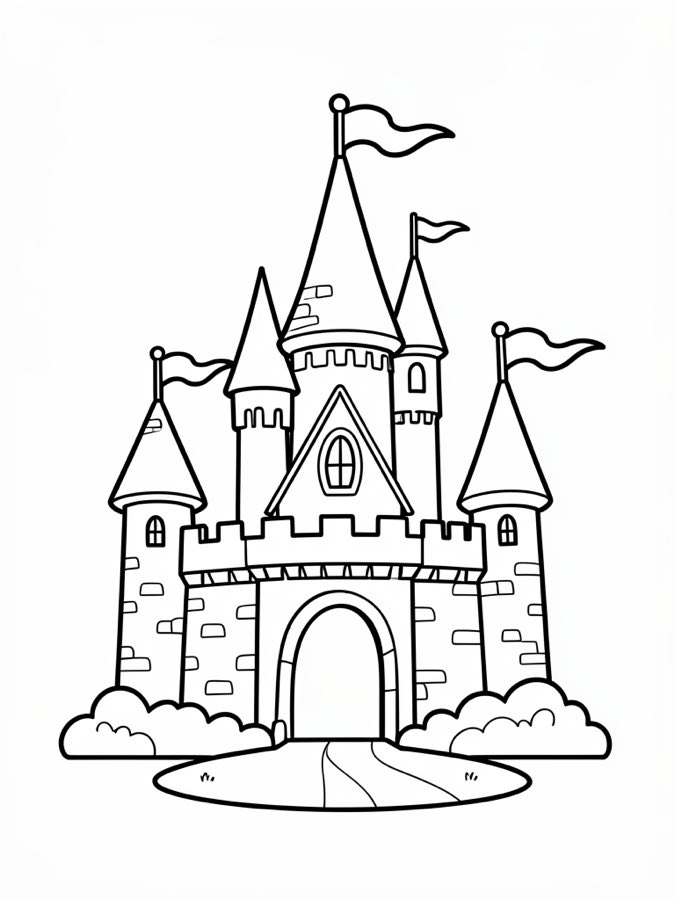 Castle Coloring Page
